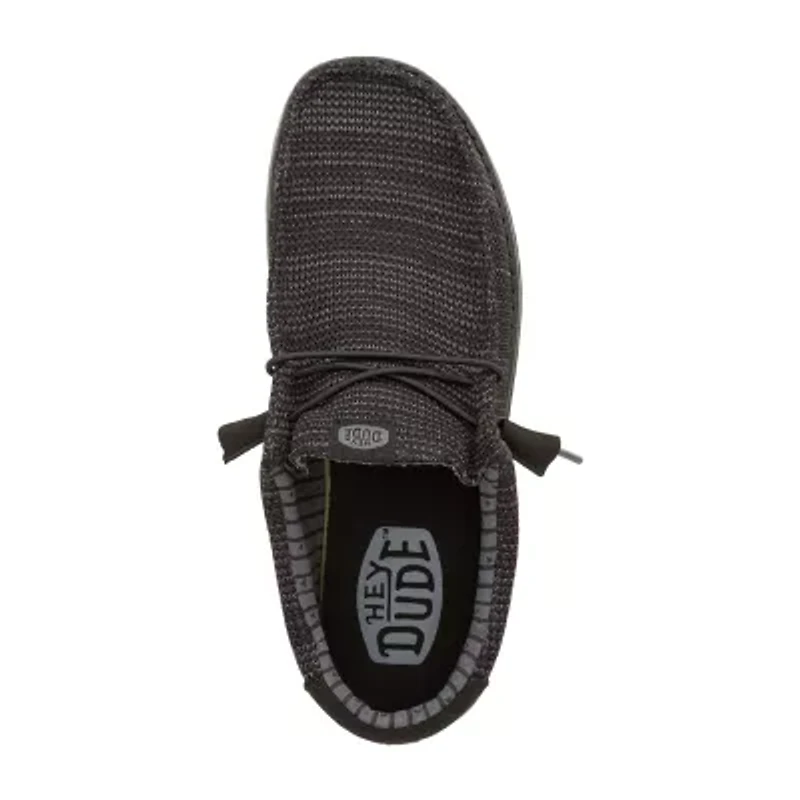 HEYDUDE Wally Stretch Sox Mens Round Closed Toe Slip-On Shoe