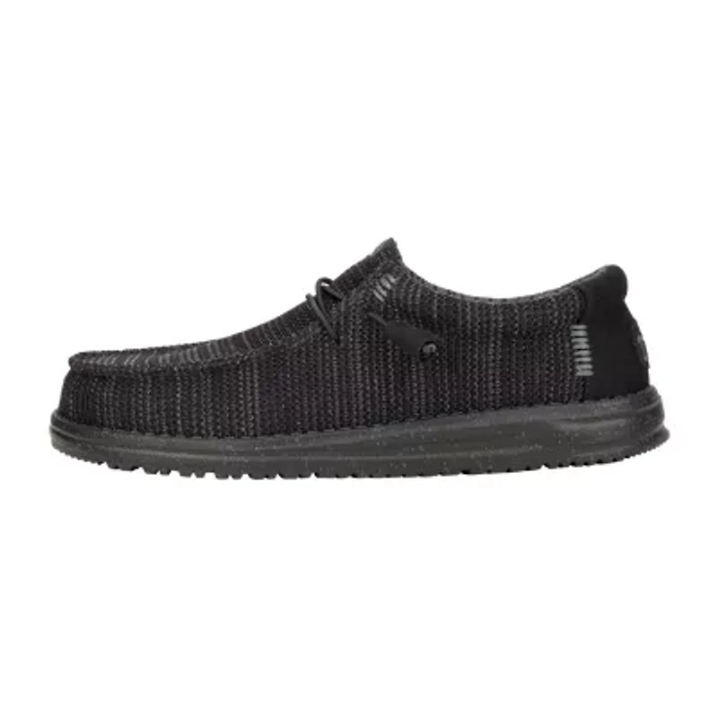 HEYDUDE Wally Stretch Sox Mens Round Closed Toe Slip-On Shoe