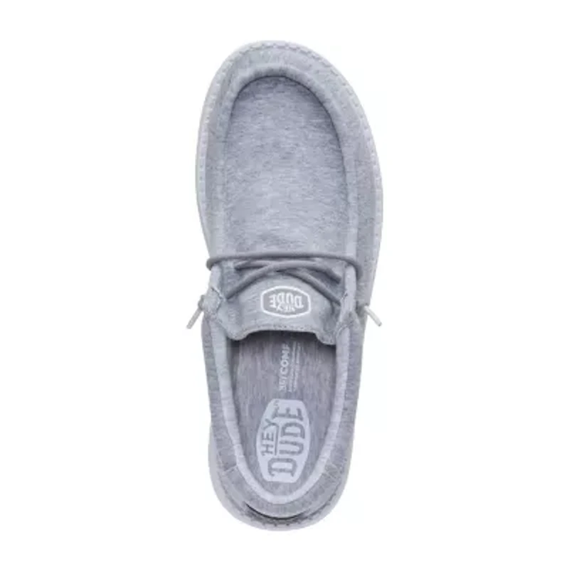 HEYDUDE Wally Stretch Jersey Mens Round Closed Toe Slip-On Shoe