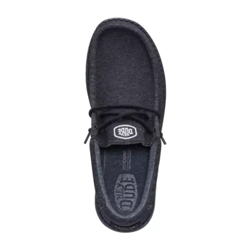 HEYDUDE Wally Stretch Jersey Mens Round Closed Toe Slip-On Shoe