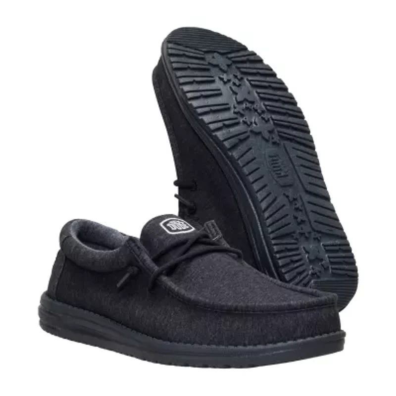 HEYDUDE Wally Stretch Jersey Mens Round Closed Toe Slip-On Shoe