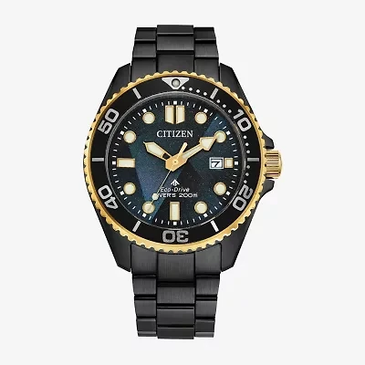 Citizen Sea Eco Mens Gray Stainless Steel Bracelet Watch Bn0264-53e