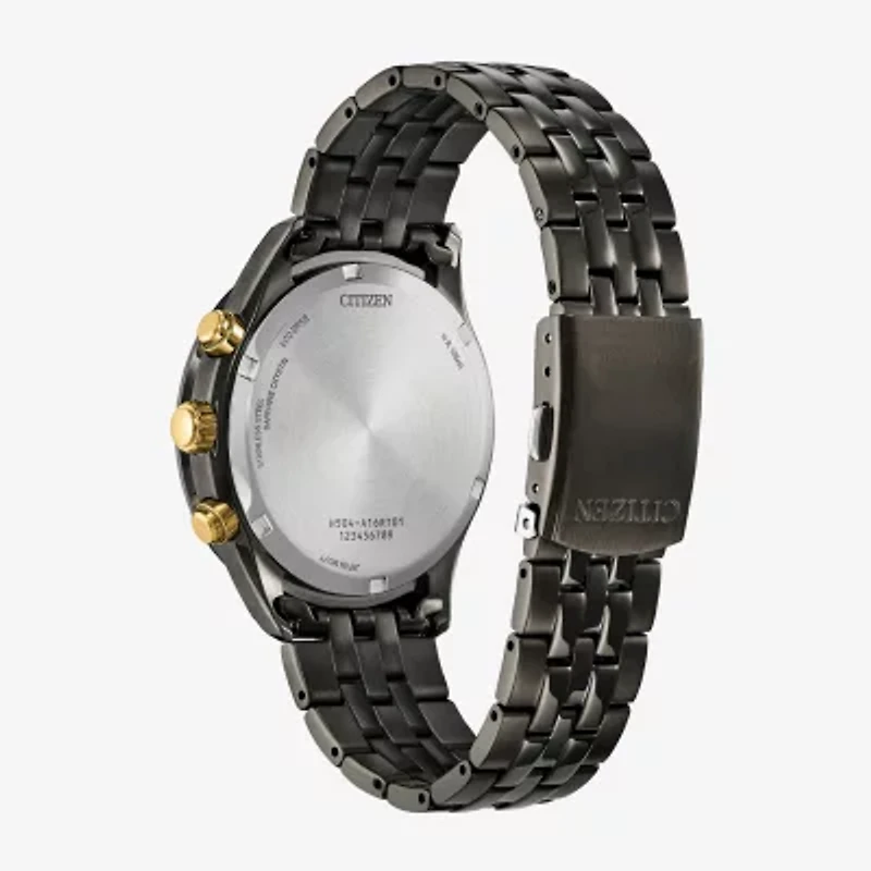 Citizen Classic Eco Mens Chronograph Gray Stainless Steel Bracelet Watch At2576-68e