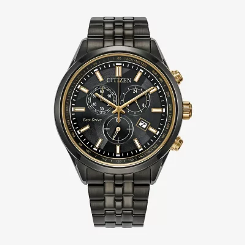 Citizen Classic Eco Mens Chronograph Gray Stainless Steel Bracelet Watch At2576-68e