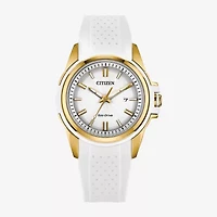 Citizen Sport Casual Womens White Strap Watch Fe1262-03a