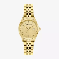 Caravelle Designed By Bulova Womens Gold Tone Stainless Steel Bracelet Watch 44m117