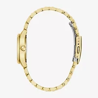 Caravelle Designed By Bulova Womens Gold Tone Stainless Steel Bracelet Watch 44m117