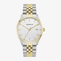 Caravelle Designed By Bulova Mens Two Tone Stainless Steel Bracelet Watch 45b163