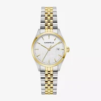 Caravelle Designed By Bulova Womens Two Tone Stainless Steel Bracelet Watch 45m121