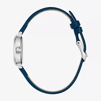 Caravelle Designed By Bulova Womens Blue Leather Strap Watch 43l227