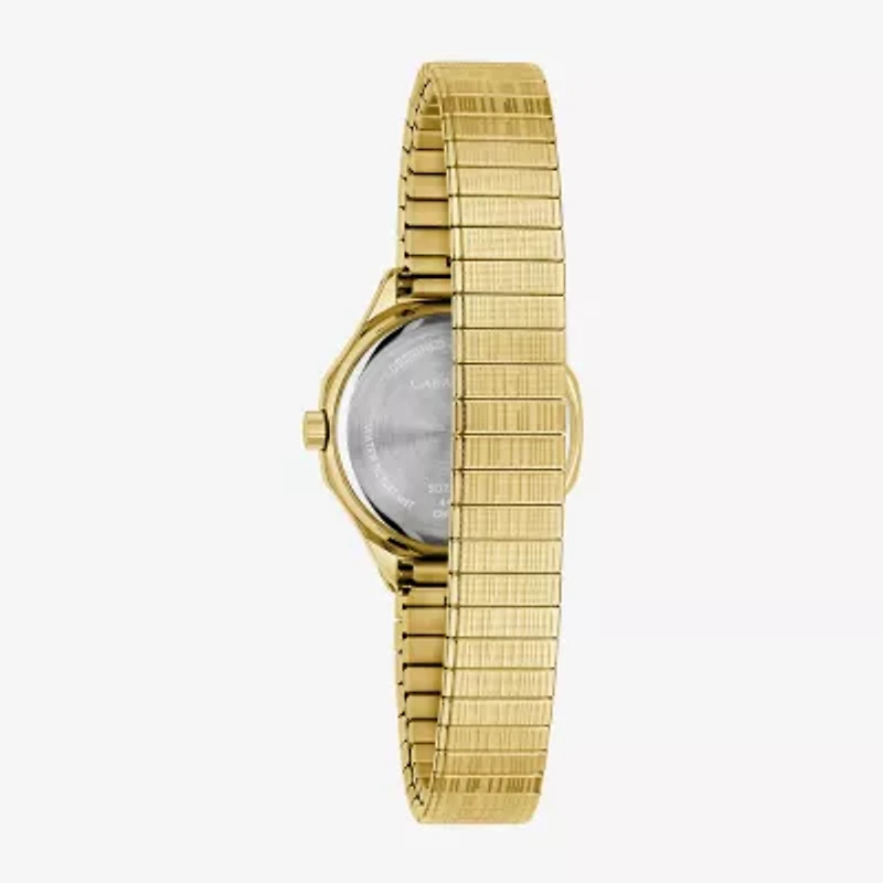 Caravelle Designed By Bulova Womens Gold Tone Stainless Steel Bracelet Watch 44l268