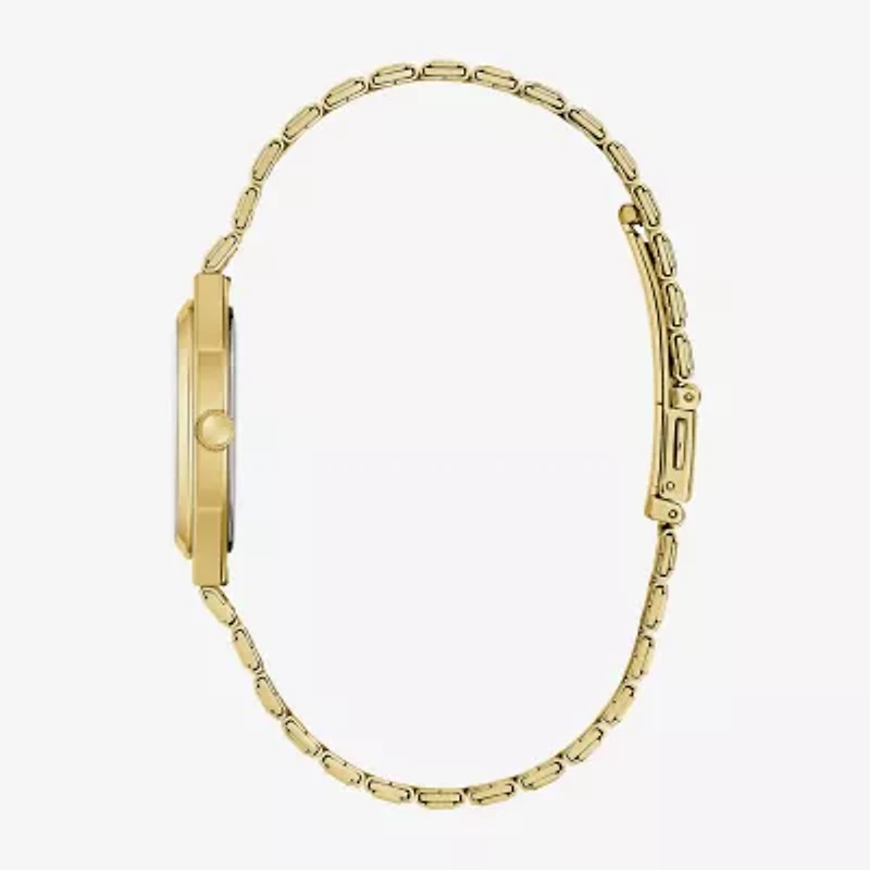 Caravelle Designed By Bulova Mens Gold Tone Stainless Steel Bracelet Watch 44b131