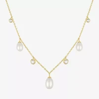 Womens 14K Gold Over Silver 15 Inch Cable Chain Necklace