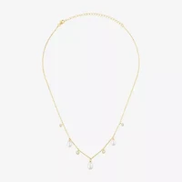 Womens 14K Gold Over Silver 15 Inch Cable Chain Necklace
