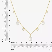 Womens 14K Gold Over Silver 15 Inch Cable Chain Necklace