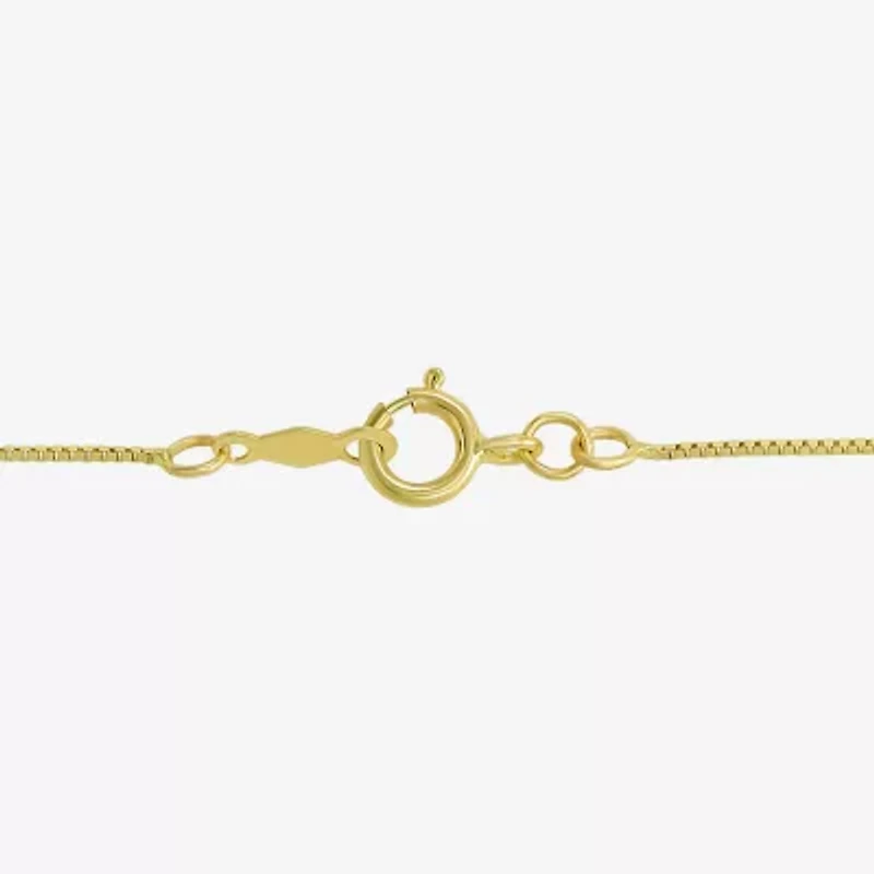 Womens 10K Gold 20 Inch Box Chain Necklace