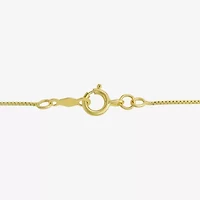 Womens 10K Gold 20 Inch Box Chain Necklace
