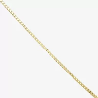 Womens 10K Gold 20 Inch Box Chain Necklace