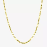 Made in Italy Womens 10K Gold 18 Inch Curb Chain Necklace