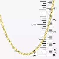 Made in Italy Womens 10K Gold 18 Inch Curb Chain Necklace