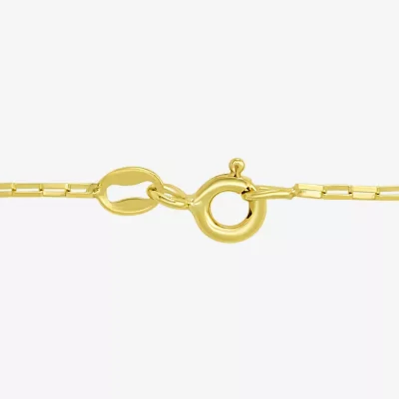 Made in Italy Womens 10K Gold Inch Link Chain Necklace