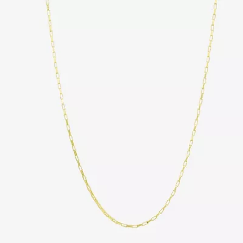 Made in Italy Womens 10K Gold Inch Link Chain Necklace