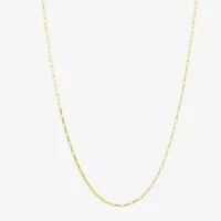 Made in Italy Womens 10K Gold Inch Link Chain Necklace