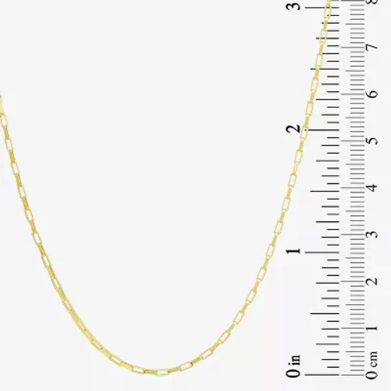 Made in Italy Womens 10K Gold Inch Link Chain Necklace