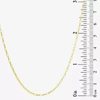 Made in Italy Womens 10K Gold Inch Link Chain Necklace