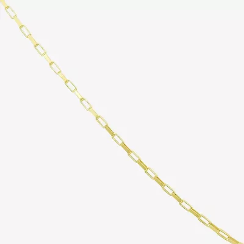 Made in Italy Womens 10K Gold Inch Link Chain Necklace