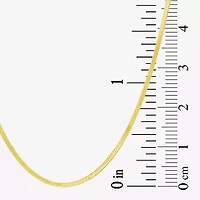 Made in Italy Womens 10K Gold Inch Herringbone Chain Necklace