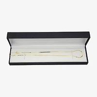 Made in Italy Womens 10K Gold Inch Herringbone Chain Necklace