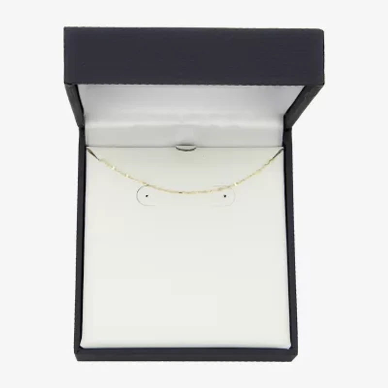 Made in Italy Womens 10K Gold 18 Inch Cable Chain Necklace