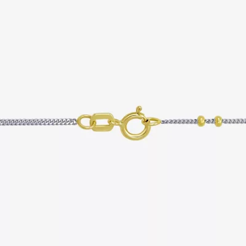 Made in Italy Womens 10K Gold Inch Link Chain Necklace