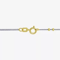 Made in Italy Womens 10K Gold Inch Link Chain Necklace