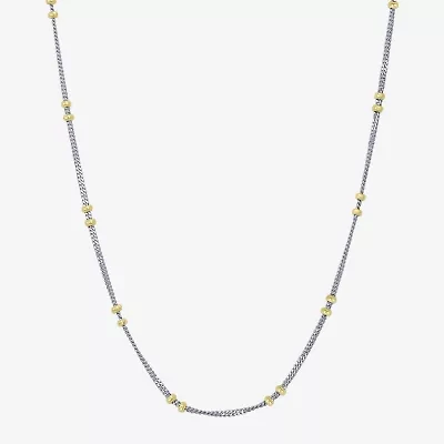 Made in Italy Womens 10K Gold Inch Link Chain Necklace