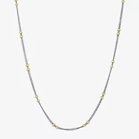 Made in Italy Womens 10K Gold Inch Link Chain Necklace