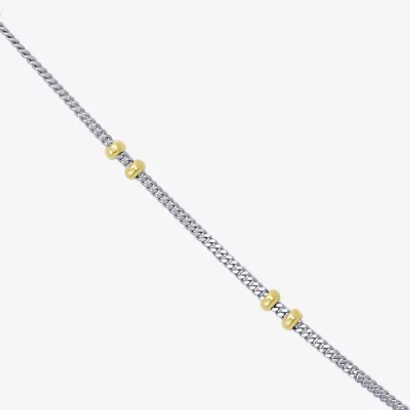 Made in Italy Womens 10K Gold Inch Link Chain Necklace