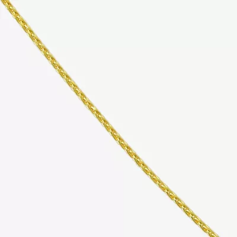 Womens 10K Gold 18 Inch Wheat Chain Necklace