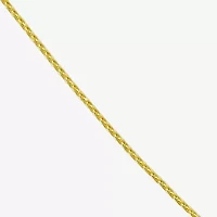 Womens 10K Gold 18 Inch Wheat Chain Necklace