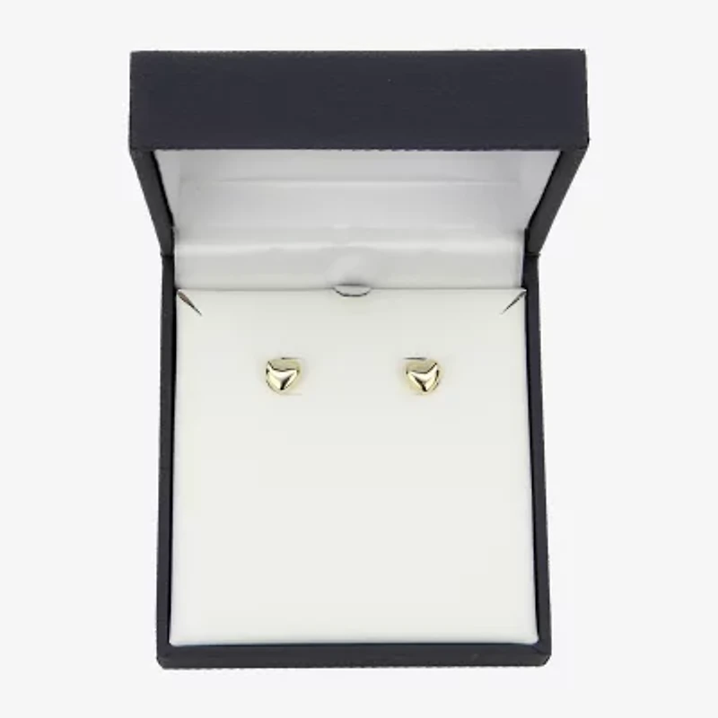 Gold Addiction 10K Gold 8.5mm Heart Stud Earrings