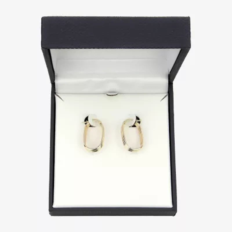 Gold Addiction Womens 10K Gold Hoop Earrings