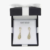 Womens 10K Gold Drop Earrings