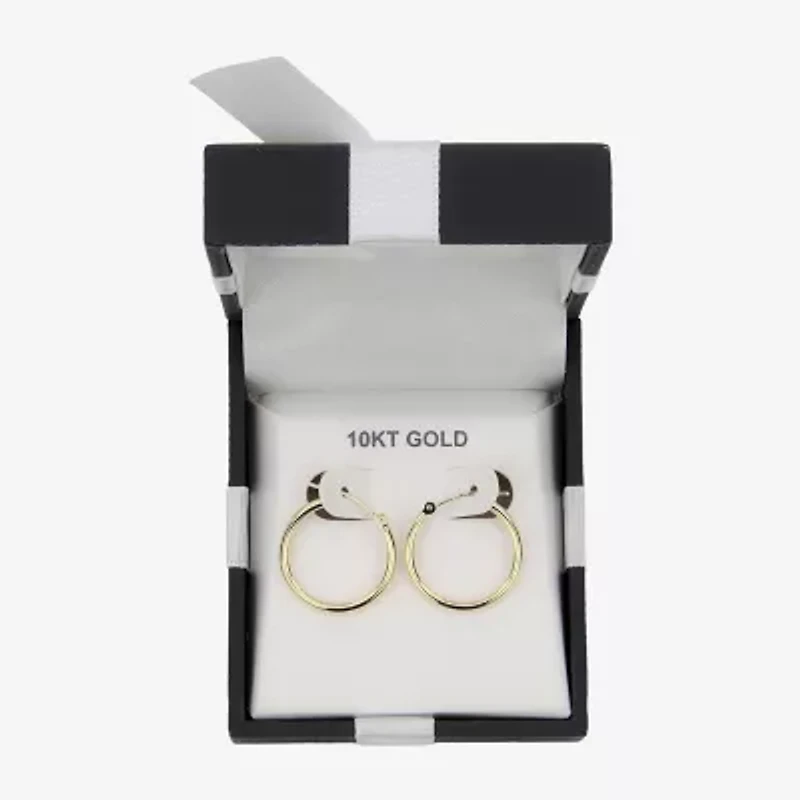 Womens 10K Gold 19mm Hoop Earrings
