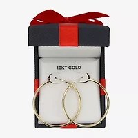 Womens 10K Gold 40mm Hoop Earrings
