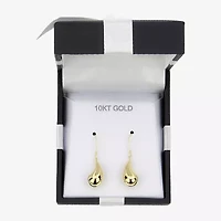 Womens 10K Gold Drop Earrings