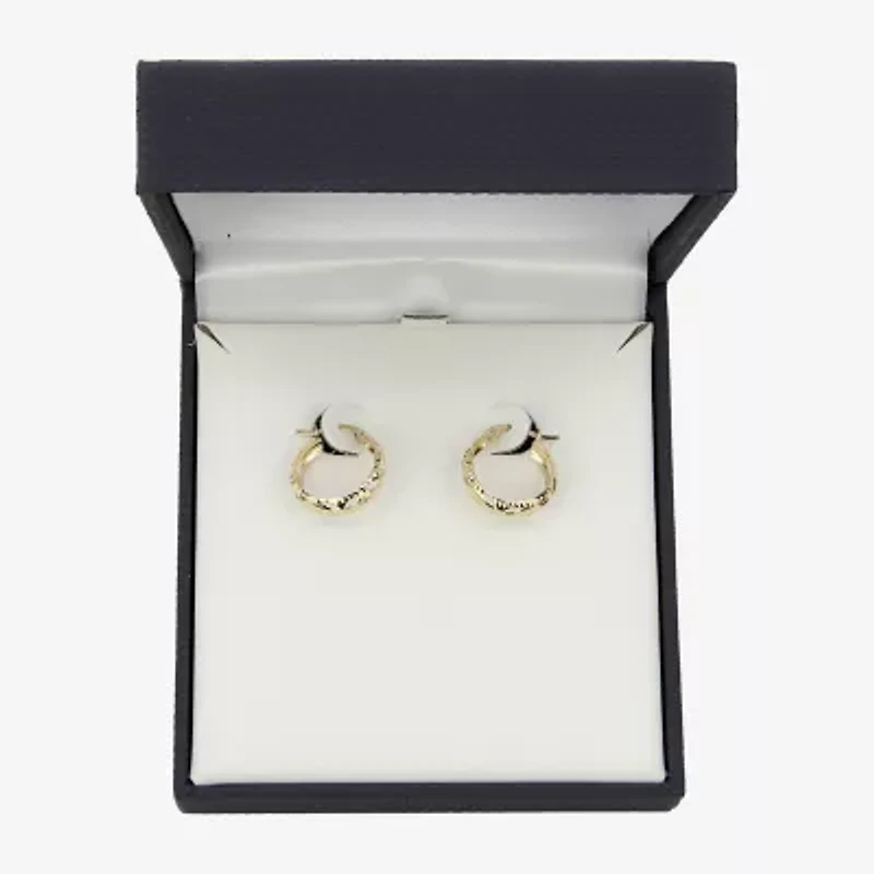Womens 10K Gold 17.5mm Hoop Earrings