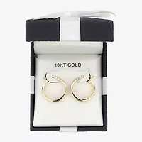 Womens 10K Gold 18.5mm Hoop Earrings