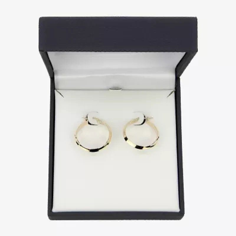 Womens 10K Gold 23mm Hoop Earrings