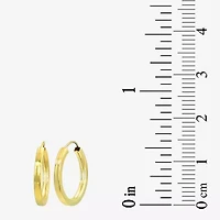 Womens 10K Gold Round Hoop Earrings